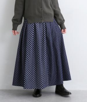miscデニムドットプリントスカート