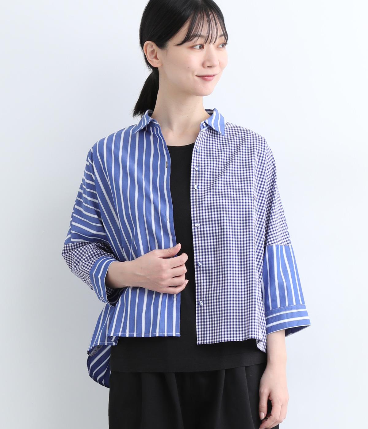 Ciel misc　6分袖シャツ(ストライプ-ONESIZE)