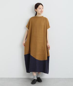 Pomme　ヘンプ　ウェーブ切り替え2wayワンピース
