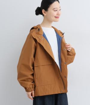 コットンナイロン　マウンテンパーカー(キャメル-F)