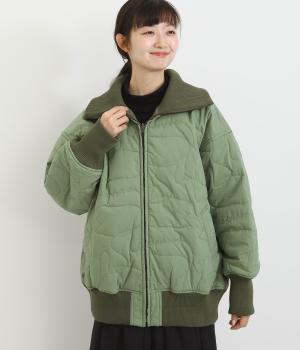 スワンキルティング　リバーシブルリブブルゾン