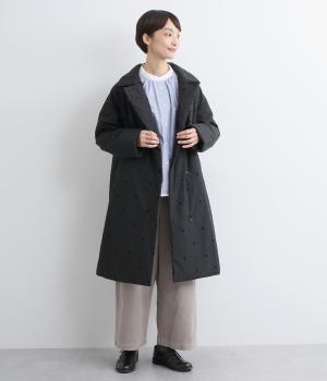 フロッキーpolka 中綿3wayカラーコート(ブラック-F)