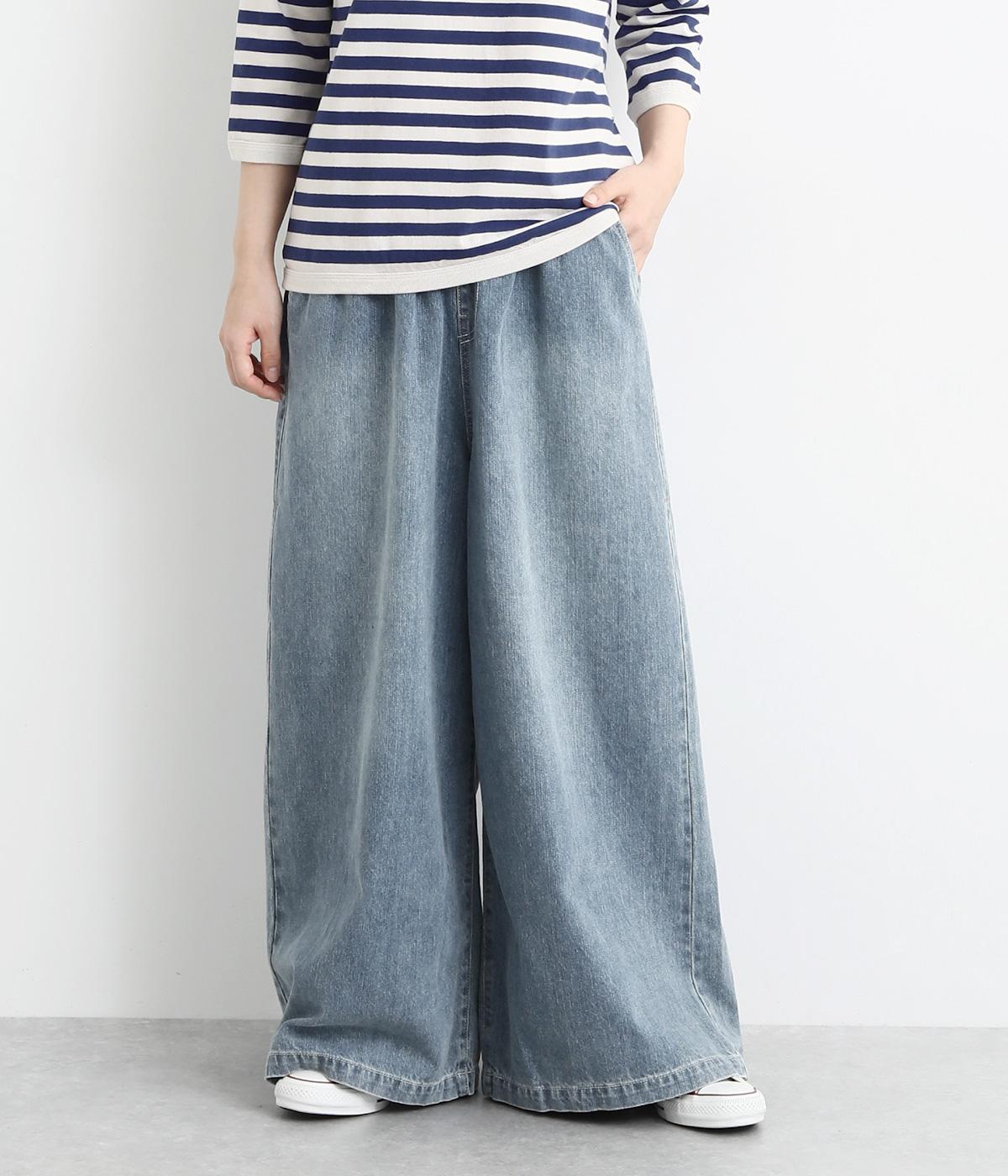 デニム　ボリュームパンツ(フェイド-F)