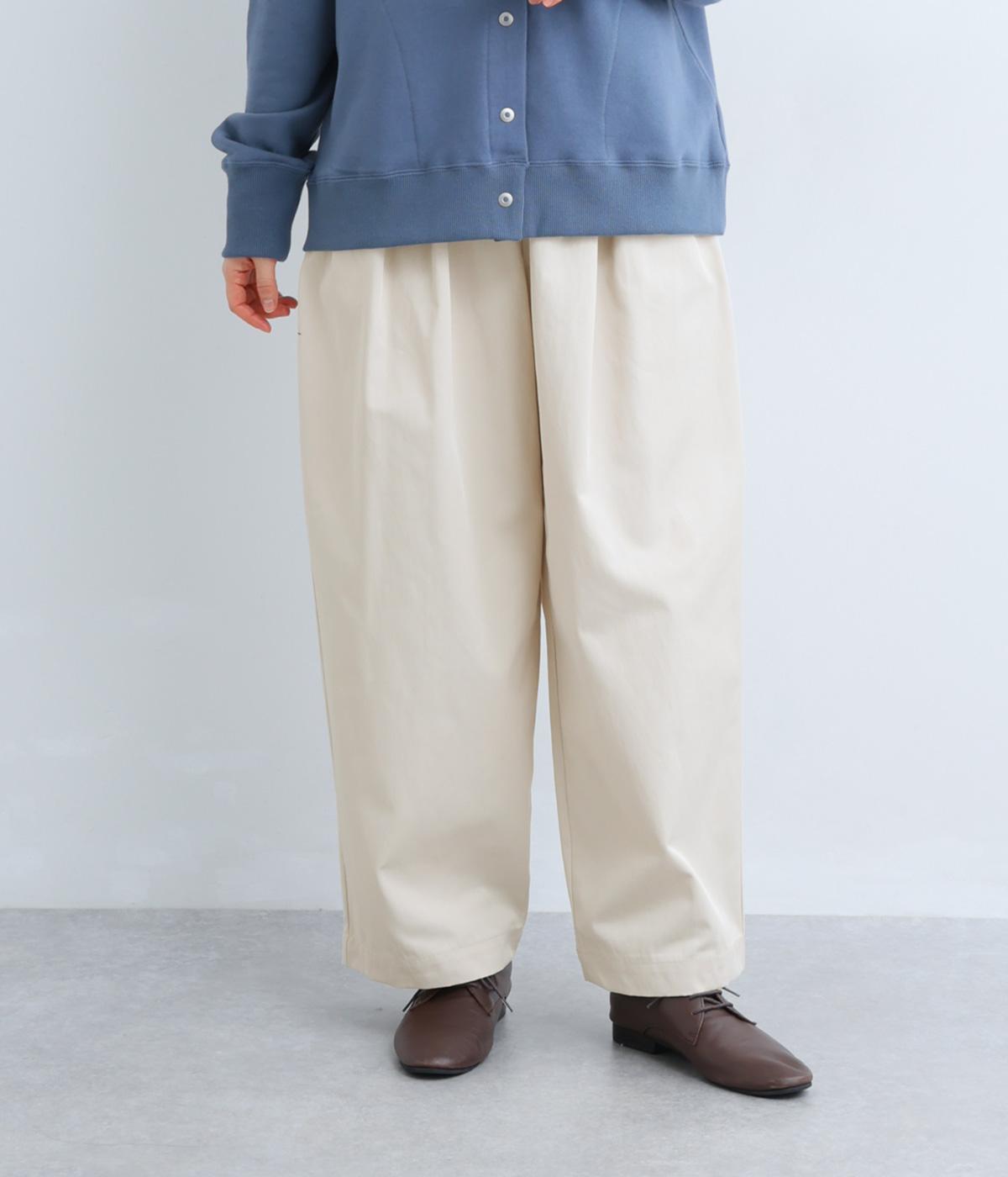 Pomme　バーバリーボリュームタックパンツ(アイボリー-F)