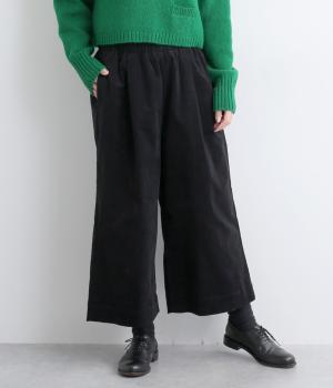 別珍クロップドパンツ(ブラック-F)