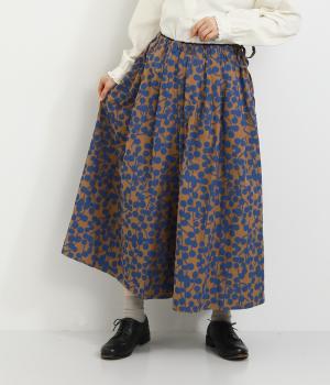 ビエラユーカリプリントキュロットスカート(キャメル-F)