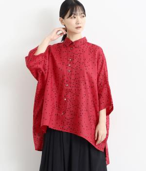 Cieラミースクエアーポルカ5分袖シャツ