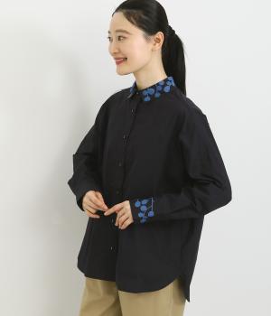 タイプライタープリント襟シャツ