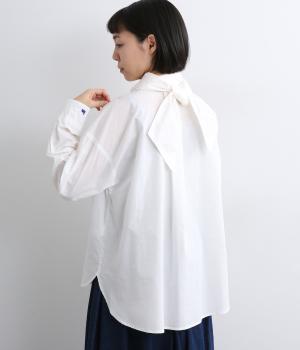 タイプライターボータイシャツ(オフホワイト-F)