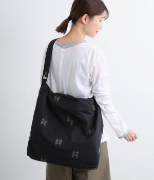 Klud グログラン刺繍ショルダートート L