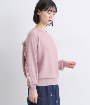 プレーティングドルマンフリルニットプルオーバー