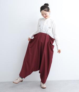 ポリエステルサルエルサロペット