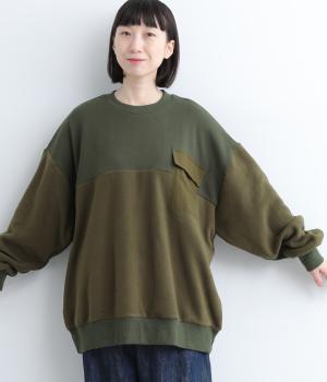 コットンフリースドッキングスウェット