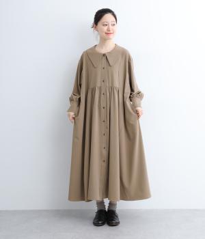 ボリュームギャザーワンピースドレス