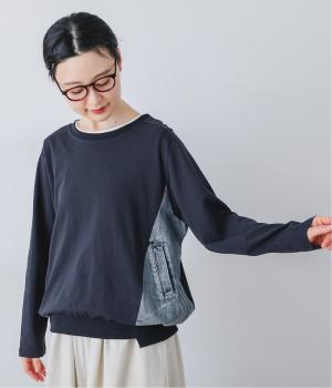 デニム切替プルオーバー(ネイビー-F)