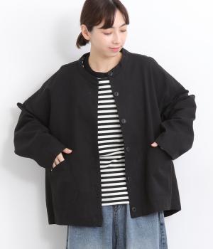 スタンドカラージャケット(ブラック-ONESIZE)