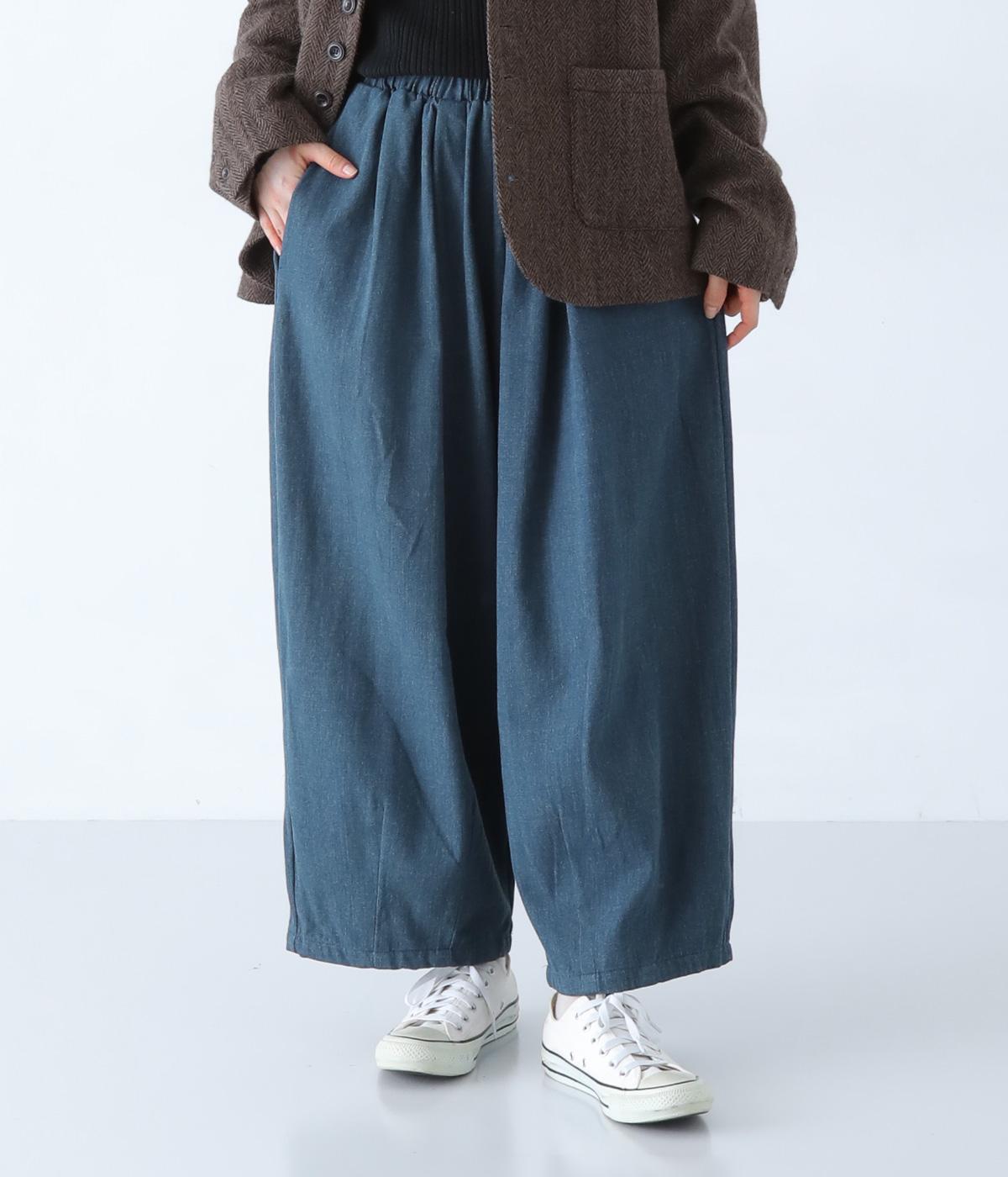 美品 コットン/リネン デニム ハイウエストコクーンパンツ yuni（ユニ ）の「コットンリネン デニム ワーク コクーン パンツ