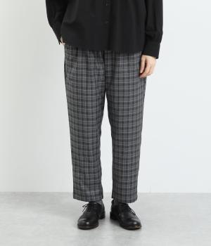 チェックテーパードパンツ