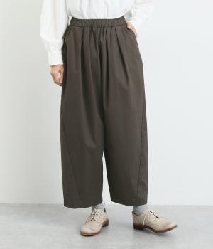 ストレッチツイルワイドタックパンツ