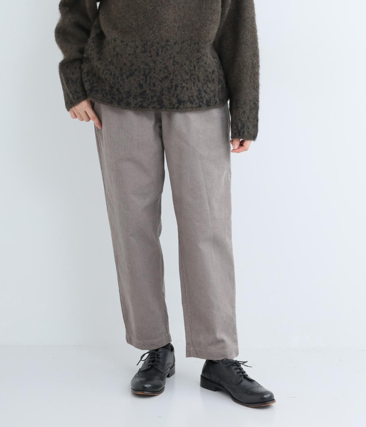 コットンコール天テーパードパンツ(グレージュ-F)