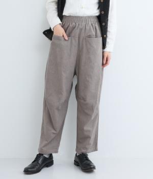 コットンコール天切替ポケットコクーンパンツ