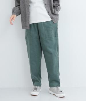 コットンコールガーデンパンツ(グリーン-F)