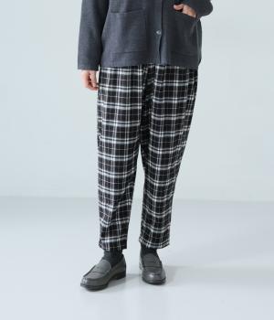 タータンチェック風ライトコクーンパンツ