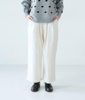 ストレッチツイルイージータックパンツ(オフホワイト-F)