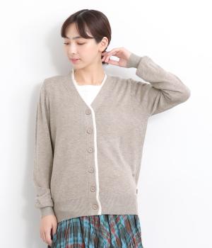 ニットバイカラーVカーディガン