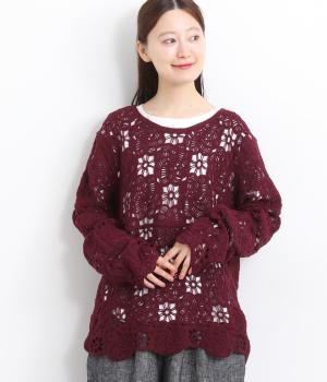 ニットレースプルオーバー