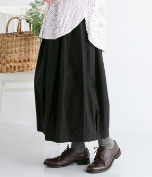 リネンコットン　バルーンスカート