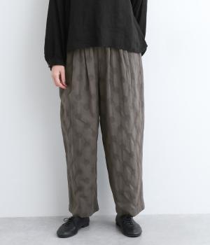 コットンリネンドットジャカードバルーンパンツ