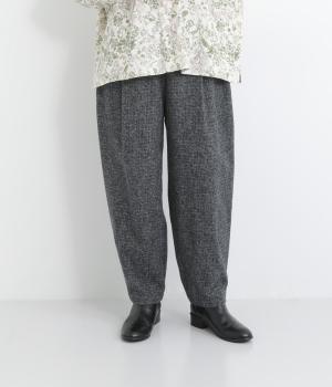 コットンツｲード3つ杢テーパードパンツ