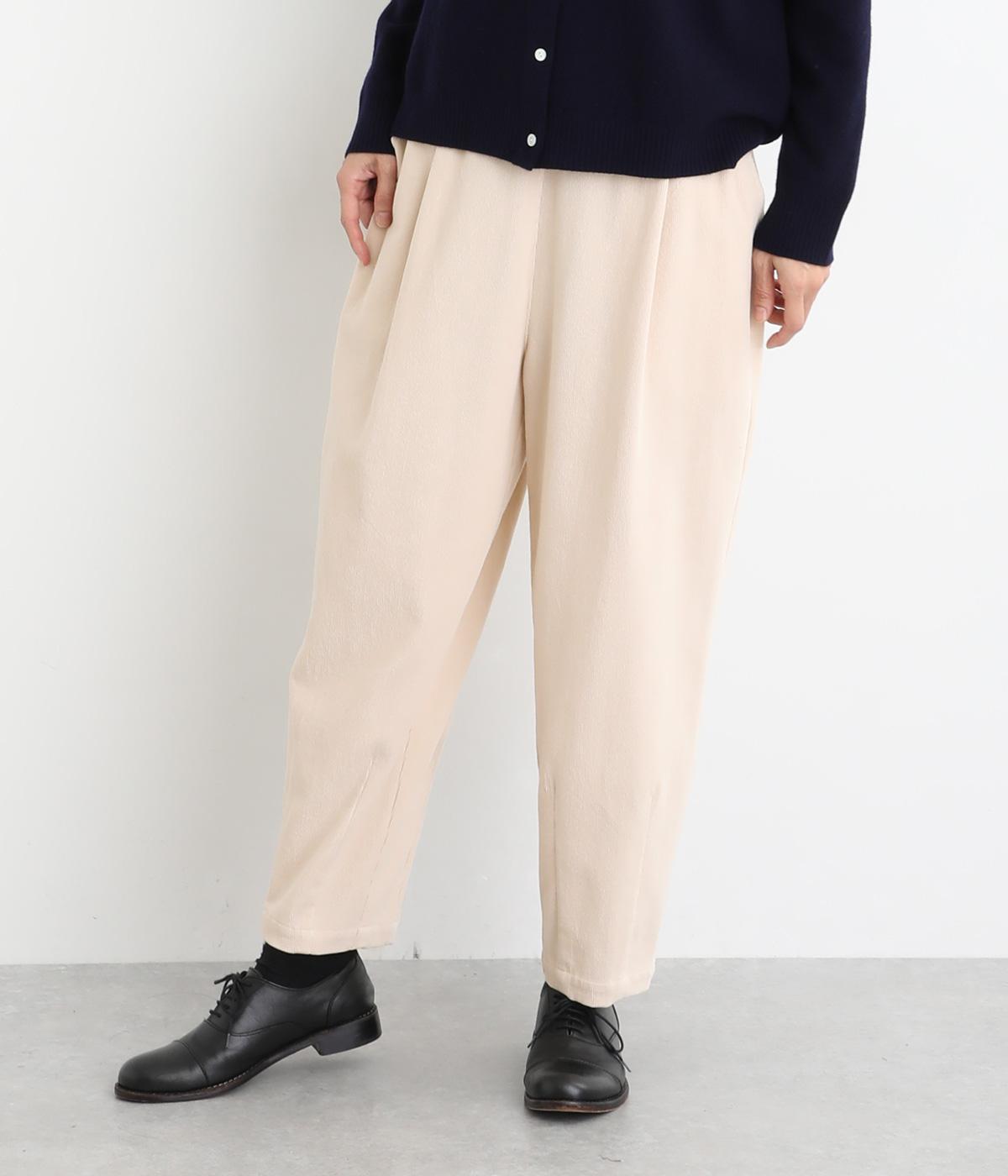 荒炊きコール天テーパードパンツ(オフホワイト-F)