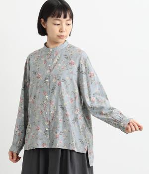 コットンレーヨンウールボタニカルブラウス