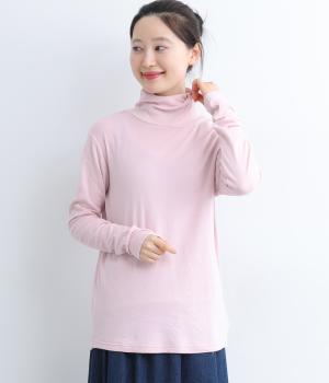 コットン接結ふんわりクシュネックプルオーバー