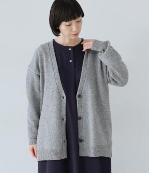 ウールPOSHポケット付きカーディガン