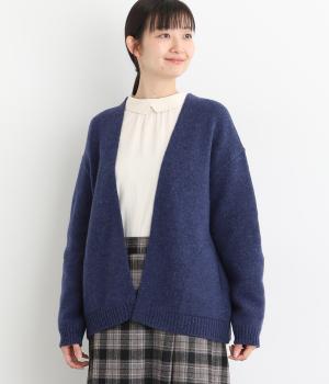 ウールネップカーディガン(ブルー-F)