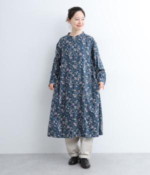 コットンレーヨンウールボタニカルワンピース