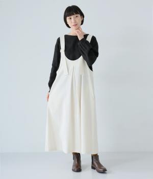 コットン荒炊きコーデュロイジャンパースカート