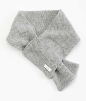 ウールかのこ編み襟巻(ライトグレー-F)
