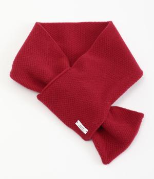 ウールかのこ編み襟巻(レッド-F)