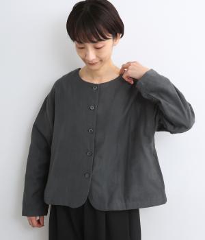 二重織りC/T布帛ジャカードドット柄ジャケット