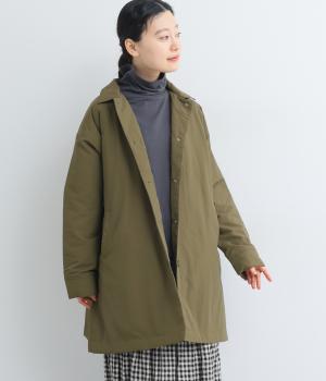 中綿キルト　ミドル丈コート