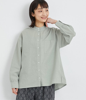 コットンリネン スタンドカラーシャツ（cloudnine）の商品詳細
