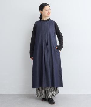 5．4ｏｚタックデニムワンピース(ネイビー-F)