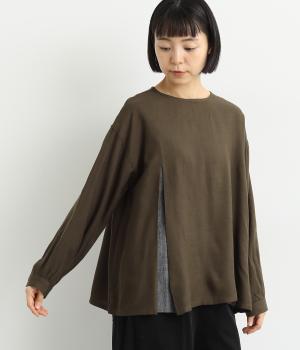 レイヤード風タック入りブラウス