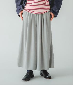 タック入りワイドパンツ(グレー-M)