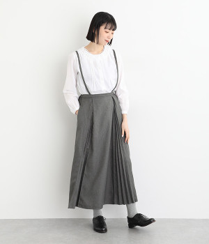 サスペンダー付きプリーツスカート（Keitto）の商品詳細