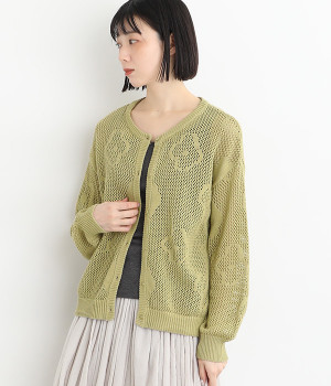 ヤンチェ J_O ORIGINALメッシュカーディガン Keitto ノースオブジェクト ケイット襟付き メッシュ